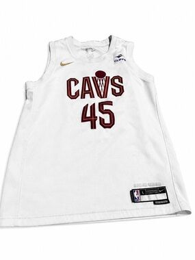 Nike Cleveland Cavaliers #45 Jersey White NBA Swingman Youth L Stained